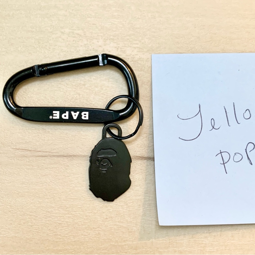 🖤 A bathing ape Bape black metal keychain stocking stuffers